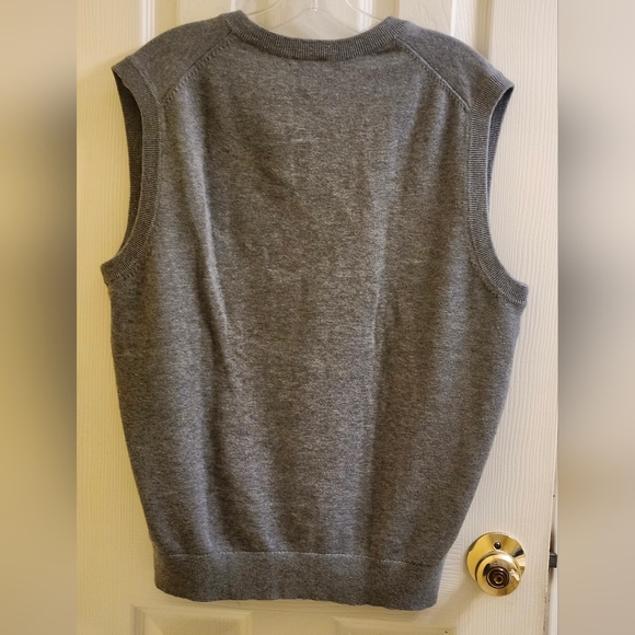 Daniel Cremieux Charcoal V-Neck Sweater Vest 100% Supima Cotton Size Medium - Picture 3 of 6